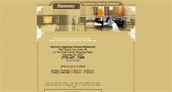 Desktop Screenshot of harmonyvegetarian.com