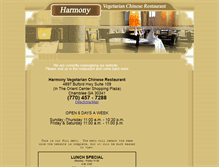 Tablet Screenshot of harmonyvegetarian.com